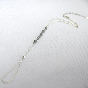Women's CZ Diamond Hand Chain Bracelet Silver Adjustable 6-8" Jewelry